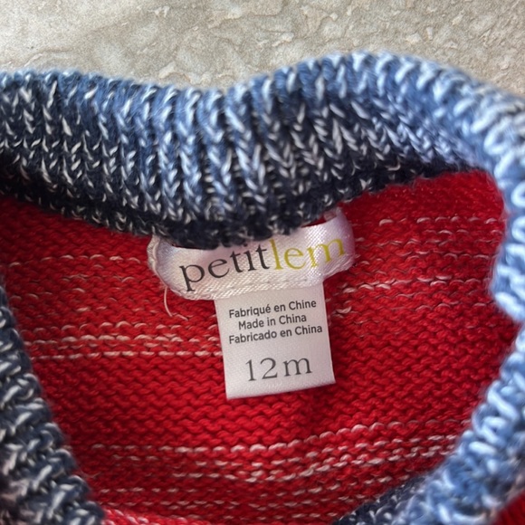 12M PetitLem penguin sweater - Picture 3 of 6